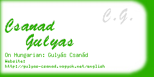 csanad gulyas business card
